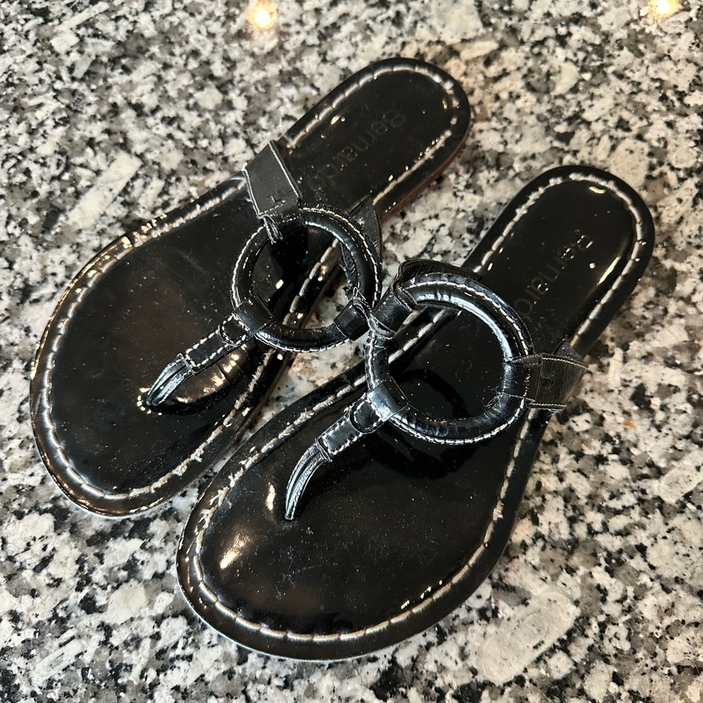 Bernardo “Matrix Thong” • Black Patent• 9